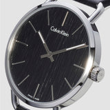  Shop Authentic Calvin Klein Even Black Dial Black Leather Strap Watch for Women - K7B231C1 - Luxxuri