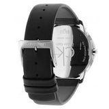  Shop Authentic Calvin Klein Minimal Silver Dial Black Leather Strap Watch for Men - K3M211CY - Luxxuri