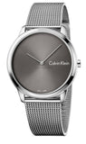  Shop Authentic Calvin Klein Minimal Black Dial Silver Mesh Bracelet Watch for Men - K3M21123 - Luxxuri
