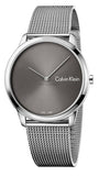  Shop Authentic Calvin Klein Minimal Grey Dial Silver Mesh Bracelet Watch for Men - K3M211Y3 - Luxxuri