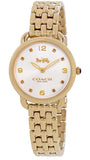Coach Delancey Slim Silver Dial Gold Steel Strap Watch For Women - 14502782