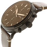  Shop Authentic Fossil Commuter Chronograph Black Dial Brown Leather Strap Watch for Men - FS5403 - Luxxuri