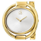  Shop Authentic Calvin Klein Impetuous White Dial Gold Steel Strap Watch for Women - K4F2N516 - Luxxuri