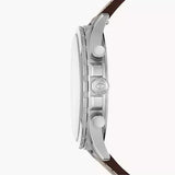  Shop Authentic Fossil Forrester Chronograph White Dial Brown Leather Strap Watch for Men - FS5696 - Luxxuri