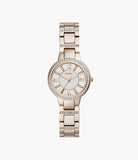  Shop Authentic Fossil Virginia Pink Dial Pink Steel Strap Watch for Women - ES4482 - Luxxuri