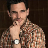  Shop Authentic Fossil Grant Chronograph White Dial Brown Leather Strap Watch for Men - FS4735 - Luxxuri