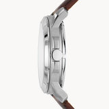  Shop Authentic Fossil Grant Automatic Beige Skeleton Dial Brown Leather Strap Watch for Men - ME3099 - Luxxuri