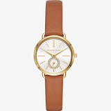  Shop Authentic Michael Kors Portia Quartz White Dial Brown Leather Strap Watch For Women - MK2734 - Luxxuri