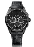  Shop Authentic Hugo Boss Onyx Black Dial Black Leather Strap Watch for Men - 1513367 - Luxxuri