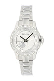  Shop Authentic Bulova Crystal Silver Dial Silver Steel Strap Watch for Women - 96L226 - Luxxuri
