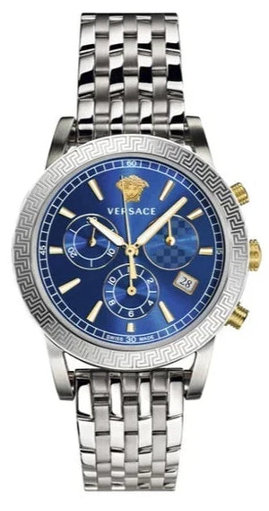  Shop Authentic Versace Sport Tech Chronograph Blue Dial Silver Steel Strap Watch for Men - VELT00219 - Luxxuri