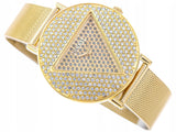  Shop Authentic Guess Iconic Diamonds Gold Dial Gold Mesh Bracelet Watch For Women - GW0477L2 - Luxxuri