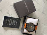  Shop Authentic Tommy Hilfiger Cole Black Dial Orange Rubber Strap Watch for Men - 1790985 - Luxxuri