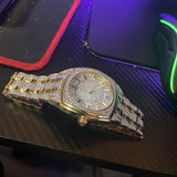 Shop Authentic Bulova Phantom Crystal Silver Dial Two Tone Steel Strap Watch for Men - 98B323 - Luxxuri