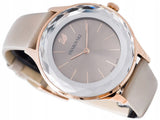  Shop Authentic Swarovski Octea Nova Grey Dial Grey Leather Strap Watch for Women - 5295326 - Luxxuri