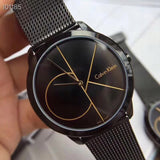  Shop Authentic Calvin Klein Minimal Black Dial Black Mesh Bracelet Watch for Men - K3M214X1 - Luxxuri