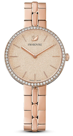  Shop Authentic Swarovski Cosmopolitan Diamond Powder Gold Dial Rose Gold Steel Strap Watch for Women - 5517800 - Luxxuri