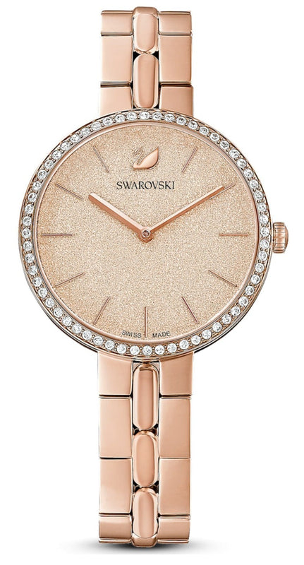  Shop Authentic Swarovski Cosmopolitan Diamond Powder Gold Dial Rose Gold Steel Strap Watch for Women - 5517800 - Luxxuri
