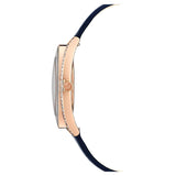  Shop Authentic Swarovski Crystalline Aura Blue Dial Blue Leather Strap Watch for Women - 5519447 - Luxxuri