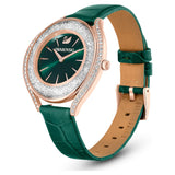  Shop Authentic Swarovski Crystalline Aura Green Dial Green Leather Strap Watch for Women - 5644078 - Luxxuri