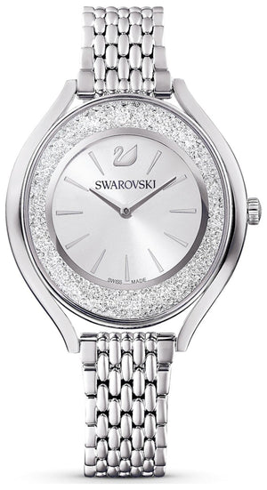  Shop Authentic Swarovski Crystalline Aura Silver Dial Silver Steel Strap Watch for Women - 5519462 - Luxxuri