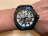  Shop Authentic Fossil Modern Machine Automatic Skeleton Grey Dial Black Steel Strap Watch for Men - ME3134 - Luxxuri