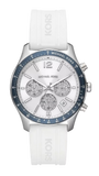  Shop Authentic Michael Kors Berkley Chronograph Silver Dial White Rubber Strap Watch For Women  - MKO1040 - Luxxuri