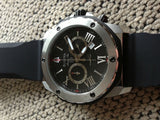  Shop Authentic Bulova Marine Star Chronograph Black Dial Black Rubber Strap Watch for Men - 98B127 - Luxxuri