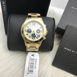  Shop Authentic Marc Jacobs Rock Metal Chronograph Gold Dial Gold Steel Strap Watch for Men - MBM3158 - Luxxuri