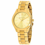  Shop Authentic Michael Kors Mini Runway Slim Gold Dial Gold Steel Strap Watch for Women - MK3512 - Luxxuri