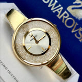  Shop Authentic Swarovski Crystalline Bracelet White Dial Gold Steel Strap Watch for Women - 5269253 - Luxxuri