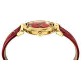  Shop Authentic Versace V-Motif Red Dial Red Leather Strap Watch for Women - VERE00418 - Luxxuri