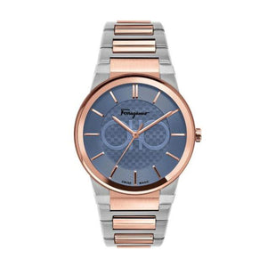  Shop Authentic Salvatore Ferragamo Sapphire Blue Dial Two Tone Steel Strap Watch for Men - SFHP007-20 - Luxxuri