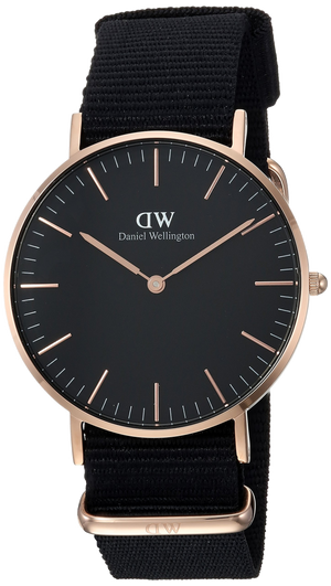  Shop Authentic Daniel Wellington Classic Cornwall Black Dial Black NATO Strap Watch For Women - DW00100150 - Luxxuri