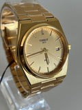  Shop Authentic Tissot PRX Champagne Yellow Gold Dial Gold Steel Strap Watch for Men - T137.410.33.021.00 - Luxxuri
