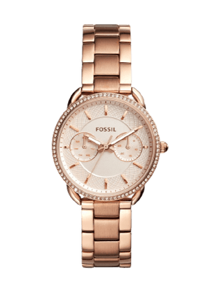  Shop Authentic Fossil Tailor Rose Gold Dial Rose Gold Steel Strap Watch for Women - ES4264 - Luxxuri