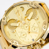  Shop Authentic Diesel Mr Daddy 2.0 Gold Dial Gold Steel Strap Watch For Men - DZ7399 - Luxxuri
