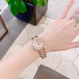  Shop Authentic Bulova Crystal Mother of Pearl Dial Rose Gold Steel Strap Watch for Women - 98L197 - Luxxuri