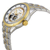  Shop Authentic Bulova BVA Skeleton Silver Dial Two Tone Steel Strap Watch for Men - 98A123 - Luxxuri
