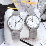  Shop Authentic Calvin Klein Minimal White Dial Silver Mesh Bracelet Watch for Men - K3M5115X - Luxxuri