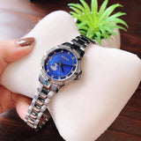  Shop Authentic Bulova Crystal Collection Blue Mother of Pearl Dial Silver Steel Strap Watch for Women - 96L238 - Luxxuri