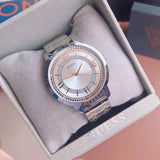  Shop Authentic Guess Montauk Silver Dial Two Tone Steel Strap Watch for Women - W0933L5 - Luxxuri
