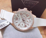 Shop Authentic Guess Sport White Dial White Rubber Strap Watch For Women - W0616L1 - Luxxuri