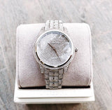  Shop Authentic Michael Kors Lauryn Analog Crystals Silver Dial Silver Steel Strap Watch For Women - MK3717 - Luxxuri