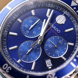  Shop Authentic Movado Series 800 Chronograph Blue Dial Silver Steel Strap Watch For Men - 2600141 - Luxxuri