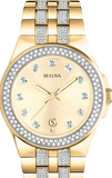  Shop Authentic Bulova Crystal Collection Champagne Dial Two Tone Steel Strap Watch for Women - 98B174 - Luxxuri