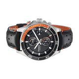  Shop Authentic Fossil Wakefield Chronograph Black Dial Black Leather Strap Watch for Men - CH2953 - Luxxuri