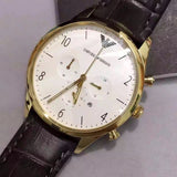  Shop Authentic Emporio Armani Classic Chronograph White Dial Black Leather Strap Watch For Men - AR1892 - Luxxuri