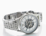  Shop Authentic Emporio Armani Meccanico Skeleton Silver Dial Silver Steel Strap Watch For Men - AR1945 - Luxxuri
