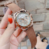  Shop Authentic Guess Analog Multifunction White Dial Brown Leather Strap Watch for Men - GW0262G3 - Luxxuri